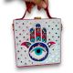 Mini Hamsa Lippan Art Handcrafted Square Sling Bag